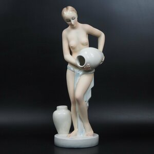 【金富士】値下げ中　美しい　RONZAN ロンザン イタリア製 ヴィーナス 女神 裸婦　陶器 陶磁器 彫刻 置物 高さ51cm