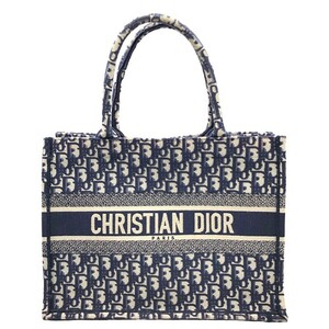 クリスチャン・ディオール Christian Dior ブックトート M1296ZRIW-M928 ネイビー オブリーク・キャンバス トートバッグ レディース 中古