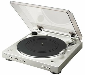 デノン Denon DP-200USB アナログレコードプレーヤー フォノイコライザー付 フルオート カートリッジ付属 シルバー