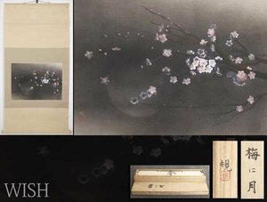 【真作】【WISH】清水規 日本画 金落款 金泥仕様 掛軸 太巻 共箱 ◆桜花名幅　　〇現代日本画壇巨匠 長野県善光寺奉納 #24040008