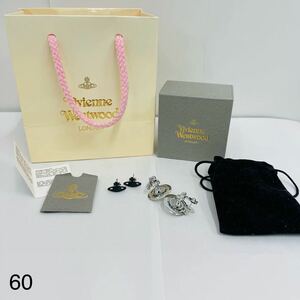 4SC069 Vivienne Westwood ヴィヴィアンウエストウッド ピアス 2点 セット タイニーオーブ/ブラック 中古 現状品 ※1点キャッチ欠品