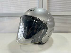 E100 Arai Adsis-Z SZα 57〜58cm シルバー アライ アドシス ジェット ヘルメット レトロ ヴィンテージ ジェッペル バイク 銀色