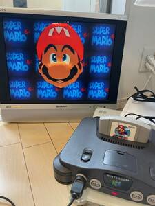 ★任天堂 NINTENDO64 ニンテンドウ64 本体/コントローラー×２/振動パック/コントローラーパック/RFモジュレーター/スーパーマリオ64付★