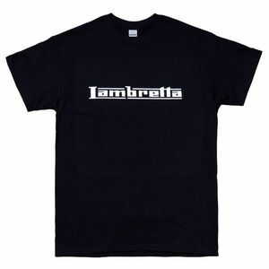 [XLサイズ]Lambretta（ランブレッタ）スクーター Mods モッズ SKA スカ ロゴTシャツ ブラック