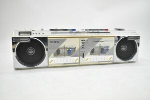 (780L 0502S16) １円～ AIWA アイワ CS-W99 ラジカセ オーディオ機器 音響機器 ラジオ カセット アンティーク レトロ 【ジャンク品】