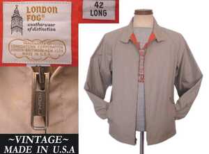 70s ビンテージ London Fog スウィングトップ USAアメリカ製 ドリズラー IDEALジップ vintage マクレガー BARACUTA ダービーJACKET モデル