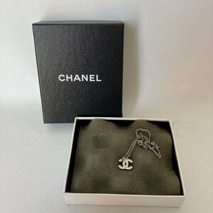 ○【500円スタート】CHANEL シャネル ココマーク ネックレス アクセサリー シルバー 箱付き 美品