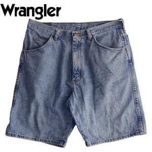 【980円スタート】USA 古着 Wrangler ラングラー デニムパンツ ジーパン ハーフパンツ ジーンズ 半ズボン W34 CE0012