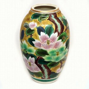 九谷焼・陶寿・花瓶・花器・共箱・No.190714-29・梱包サイズ80