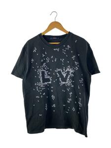 LOUIS VUITTON◆Tシャツ/XL/コットン/BLK/RM222M NPL HNY14W/LVスプレッドエンブロイダリー