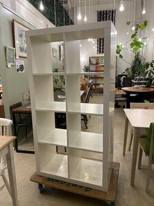 IKEA イケア シェルフ フリーラック 収納棚 ホワイト 本棚 飾り棚 中古品