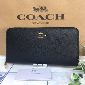 コーチ　長財布　ブラック　ロゴ　COACH　【新品】　cm17