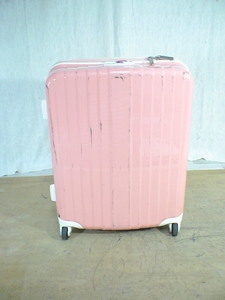 3987　ピンク・白　TSAロック付　スーツケース　キャリケース　旅行用　ビジネストラベルバック