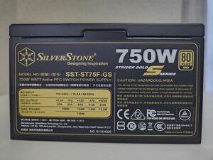Silver Stone PC電源 750W 80PLUS GOLD SST-ST75F-GS