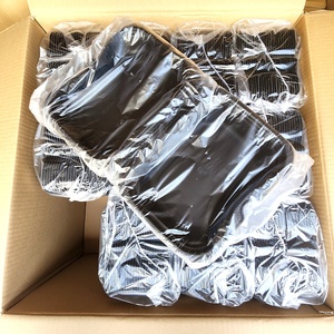 大量 300枚 バイオデリカ シェルBOX 40 黒 RHDT101 リスパック 使い捨て容器 食品容器 弁当容器 業務用 店舗用 160s24-1080-1