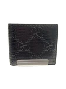 GUCCI◆エンボスコインウォレット/2つ折り財布/レザー/BLK/メンズ/625555・203887