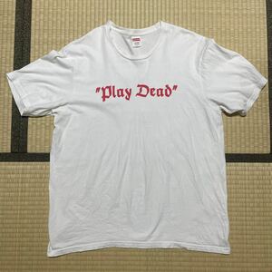 美品 Supreme 22SS Supreme Play Dead Tee シュプリーム プレイ デッド Tシャツ White ホワイト 白L Large