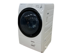 【動作保証】SHARP ES-S7E-WL ドラム式洗濯乾燥機 洗濯機 7kg 左開き ホワイト系 シャープ 中古 楽 B8650339