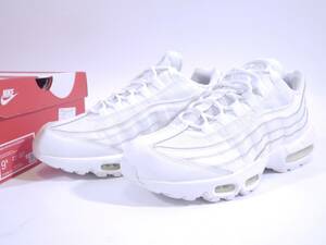 本物/2022年 NIKE AIR MAX95 ESSENTIAL WHITE/ホワイト白レザー US9.5/27.5cm 1度使用のみ/新品に近い極美品 og jordan1 retro dunk sb sp