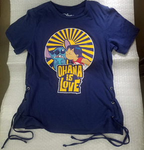 OHANA is LOVE T-shirt Lilo & Stitch Disney リロ・アンド・スティッチ Tシャツディズニー size S