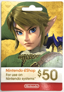 (新品) 北米版 USA Nintendo eShop Card $50 ニンテンドープリペイドカード
