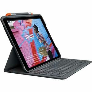 ロジクール iPad 10.2 インチ 対応 第9世代 第8世代 第7世代 キーボード iK1055BK グラファイト SLIM FOLIO 薄型