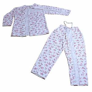 [yuaseiharu] レディース介護パジャマ 女性 何か所もオープン全開 秋冬用キルトパジャマ ダントツあったかい フルオープン介護パジャマ