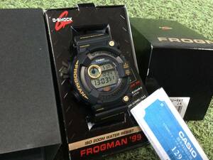 新品未使用品・デッドストック！ G-SHOCK ジーショック CASIO カシオ DW-8200BU-9AT FROGMAN フロッグマン ’99 ゴールドチタン ブラック