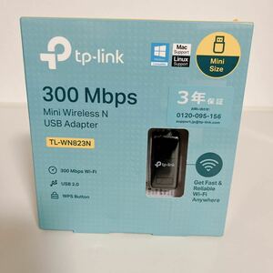 1円スタート 美品 動作未確認 TP-Link 11n/g/b対応 300Mbps Mac OS/Windows対応 無線LAN子機 超小型 USB2.0 3年保証 TL-WN823N