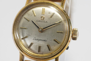 1円~【579】実働　OMEGA／オメガ　Ladymatic 【金無垢 18K 31.09g】 Ref.555.003　Cal.661　自動巻き　レディース　腕時計