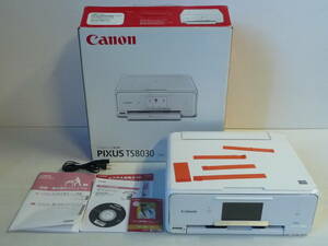 美品 Canon キャノン インクジェット複合機 PIXUS TS8030 ホワイト
