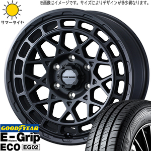 タフト リフトアップ 175/65R15 グッドイヤー EG02 マッドヴァンスX 15インチ 4.5J +45 4H100P サマータイヤ ホイール 4本SET