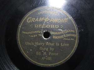 ★☆SP盤レコード 片面盤 7吋 Uncle Harry What Is Love 蓄音機用 中古品☆★[6034] 