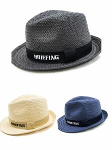 ★BRIEFING GOLF ブリーフィング★帽子ハット　STRAW HAT　ブラック　未使用