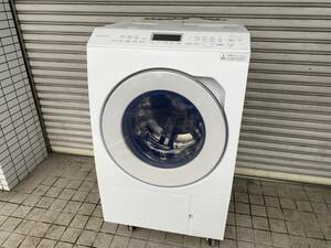 美品 パナソニック◆ドラム式洗濯乾燥機 左開き 12kg 22年製◆NA-LX125AL