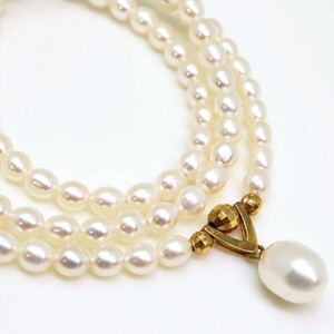 ＊K18本真珠ネックレス＊m 約10.7g 約44.0cm パール pearl necklace jewelry DC0/DC0
