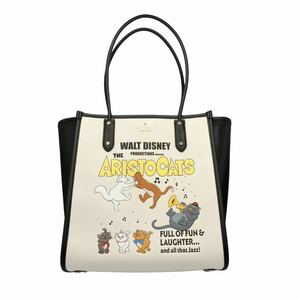 【未使用】エラ ディズニー × ケイトスペード トートバッグ Disney × kate spade おしゃれキャット マリー レザー バッグ