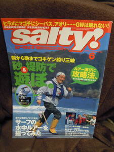 G-23　雑誌　salty　ソルティー　2003年6月 ルアーで遊ぶ・海釣りマガジン　ヒラメ　堀田光哉　サーフの水中ルアー