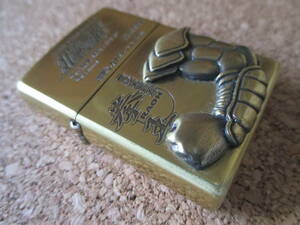 ZIPPO 『北斗の拳 世紀末覇者 拳王 武論尊 原哲夫 限定品』2005年4月製造 ソリッドブラス ゴールド オイルライター ジッポー 廃版激レア