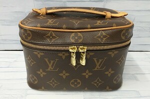 ルイヴィトン LOUIS VUITTON モノグラム ニースミニ M44495 化性ポーチ 小物入れ バッグ ブラウン系 レディース 鑑定書付き