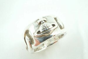 ヴィヴィアン ウエストウッド 初期 M リングスリング ワイド 指輪 オーブ メンズ Unisex SV925 銀 シルバー Vivienne Westwood 7348j