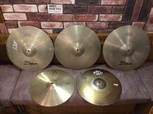 シンバル　Paiste 404 Pearl WILD600 Zildjian A Rock Crash 5枚　