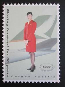 キャセイパシフィック航空■1999年スチュワーデス■60周年記念