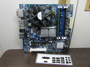 【YMB0080】希少★Intel DESKTOP BOARD DG45ID Core2Quad Q9400 1GB ATX I/Oパネル有 BIOS確認済み★中古