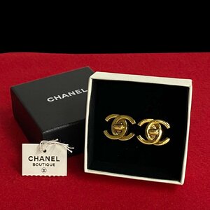 ほぼ未使用 箱付 コメあり CHANEL シャネル ヴィンテージ 96P ココマーク ターンロック モチーフ イヤリング アクセサリー ゴールド 72416