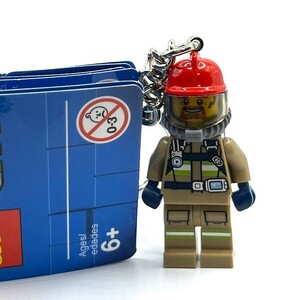 新品　LEGO　レゴ　キーリング　キーホルダー　まちの消防士　消防士　ミニフィグ