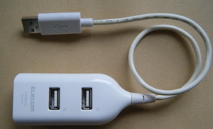 中古　USB2.0　3ports U2H-TAP1030BWH　ELECOM