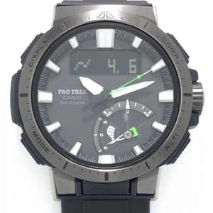 CASIO(カシオ) 腕時計■美品 プロトレックマルチフィールドライン PRW-70Y/PRW-70Y-1JF メンズ 電波/タフソーラー ダークグレー