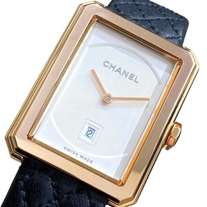 シャネル CHANEL ボーイフレンド H6588 シルバー K18PG/純正革ベルト/純正尾錠 腕時計 レディース 中古