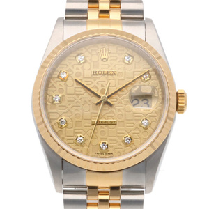 ロレックス デイトジャスト 腕時計 時計 ステンレススチール 16233 自動巻き メンズ 1年保証 ROLEX 中古